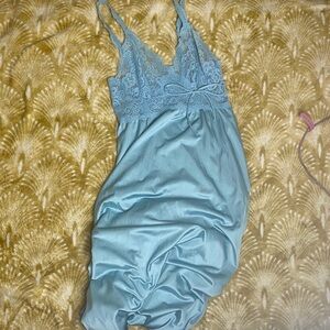 🚨Sold🚨 
Olga Light Blue Lace Chemise